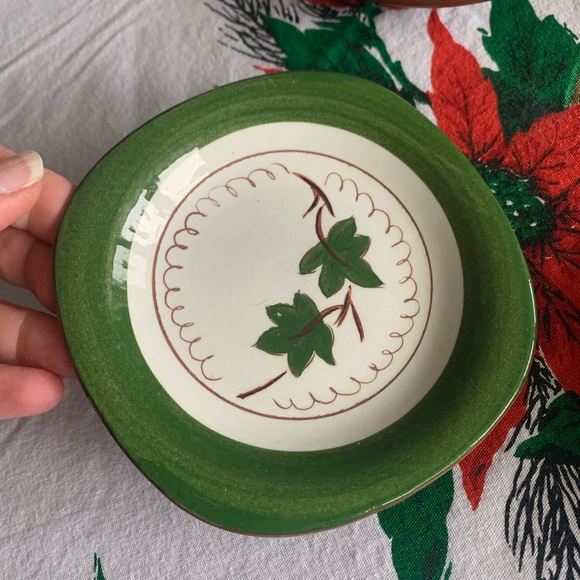 VTG Stangl Pottery set of 4 saucers collectible MCM floral Made in USA - Picture 8 of 13